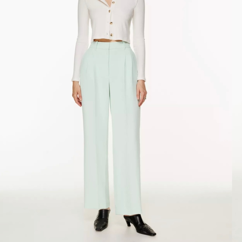 Aritzia effortless pant green grey